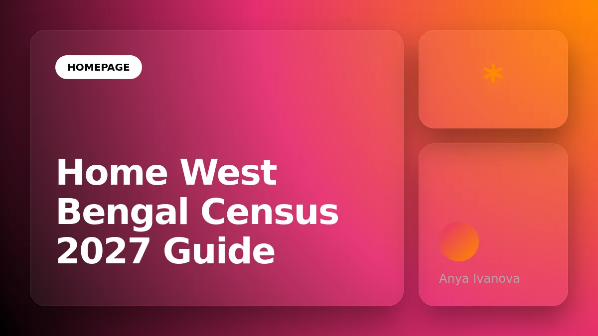 Census West Bengal 2027 - Self-Enumeration Hero Image