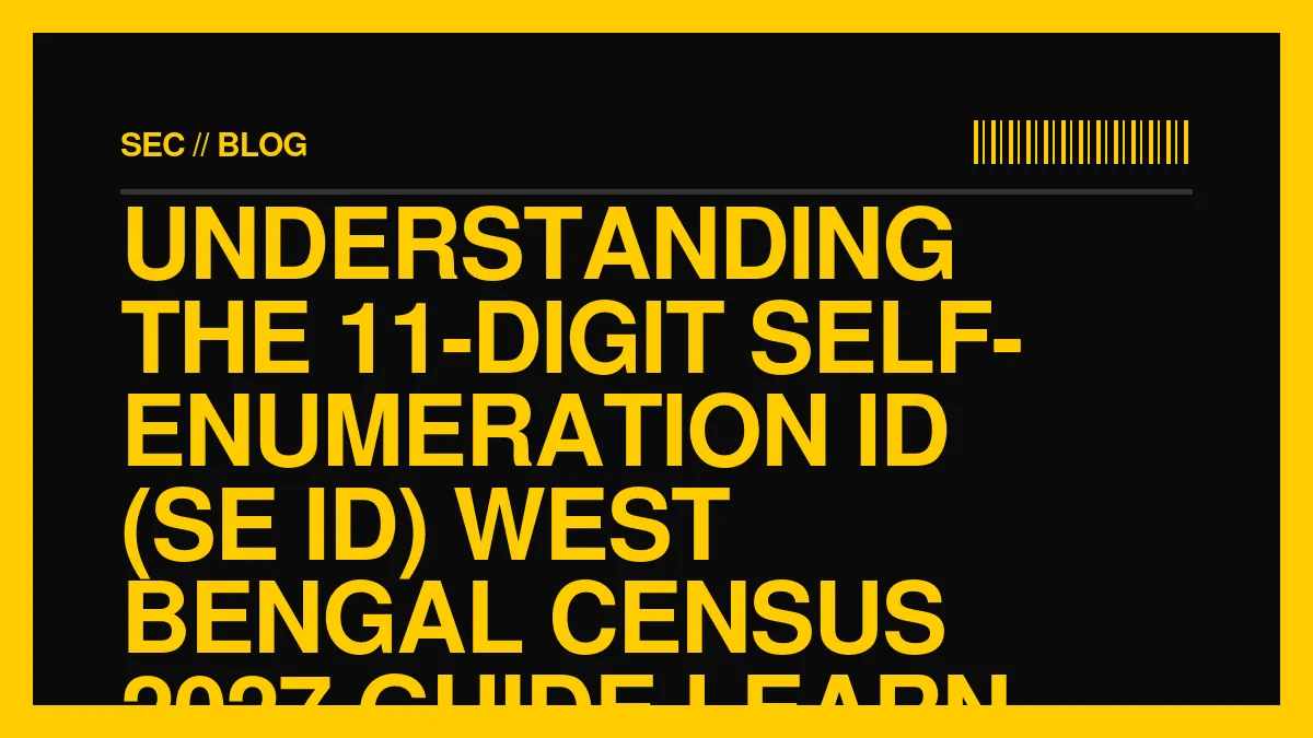 Understanding the 11-Digit Self-Enumeration ID (SE ID)